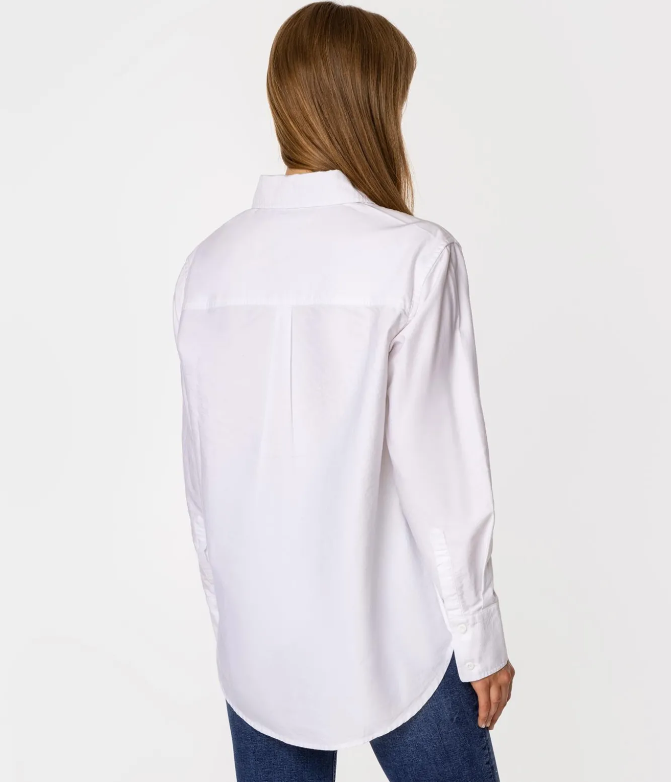 Koszula damska oversize LENA OXFORD WHITE