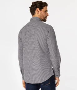 Koszula meska slim w drobną kratkę WINDSOR 37KZ BLACK