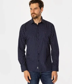 Koszula meska slim z mikroprintem WINDSOR 62MP NAVY
