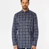 Koszula męska comfort w kratę NEW TENBY 16KZ NAVY