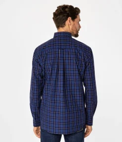 Koszula męska comfort w kratę NEW TENBY 24KZ NAVY