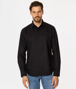 Koszula męska slim LIAM OXFORD BLACK