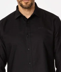 Koszula męska slim LIAM OXFORD BLACK
