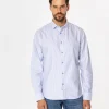 Koszula męska slim w paski LIAM OXFORD BLUE STRIPES