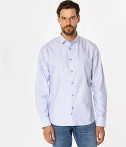 Koszula męska slim w paski LIAM OXFORD BLUE STRIPES