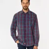 Koszula regular w kratę WAYNE 9308 GREEN INDIGO
