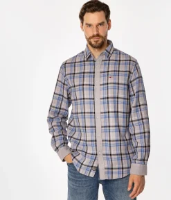 Koszula regular w kratę WAYNE 9310 GREY