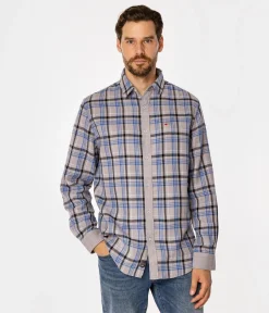 Koszula regular w kratę WAYNE 9310 GREY
