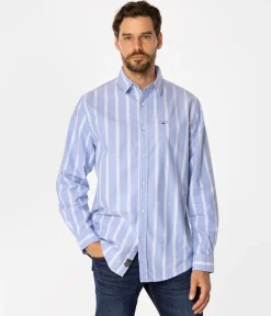 Koszula regular w kratę WAYNE 9338 BLUE