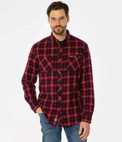 Koszula regular w kratę WESLEY 9333 RED