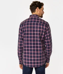 Koszula regular w kratę WILL 9307 NAVY INDIGO