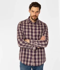 Koszula regular w kratę WILL 9305 VIOLET INDIGO