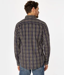 Koszula regular w kratę WILL 9306 NAVY INDIGO