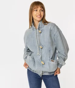 Kurtka jeansowa oversize AMELIA 1119 BRUSHED USED