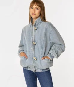 Kurtka jeansowa oversize AMELIA 1119 BRUSHED USED