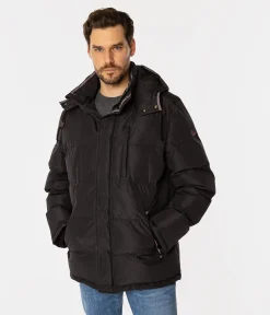Kurtka zimowa z kapturem RASEL2 7416 BLACK