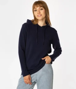 Longsleeve damski z kapturem HARRIET 1028 NAVY BLAZER