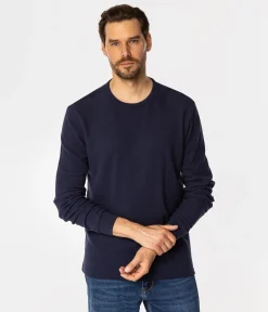 Longsleeve męski WAFFLE 1028 NAVY BLAZER