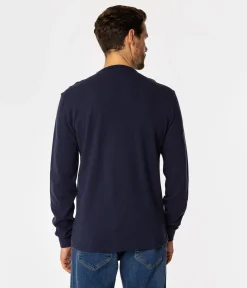 Longsleeve męski WAFFLE 1028 NAVY BLAZER