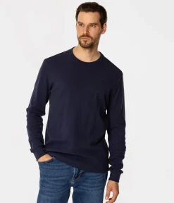 Longsleeve męski WAFFLE 1028 NAVY BLAZER