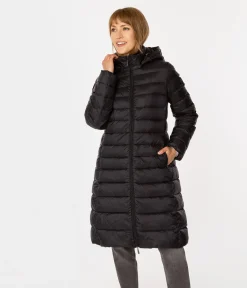 Puchowa kurtka damska z kapturem MELANIE 2532 BLACK