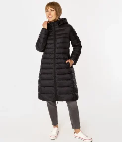 Puchowa kurtka damska z kapturem MELANIE 2532 BLACK