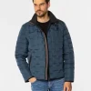 Puchowa pikowana kurtka ARTHUR 7518 INDIAN TEAL