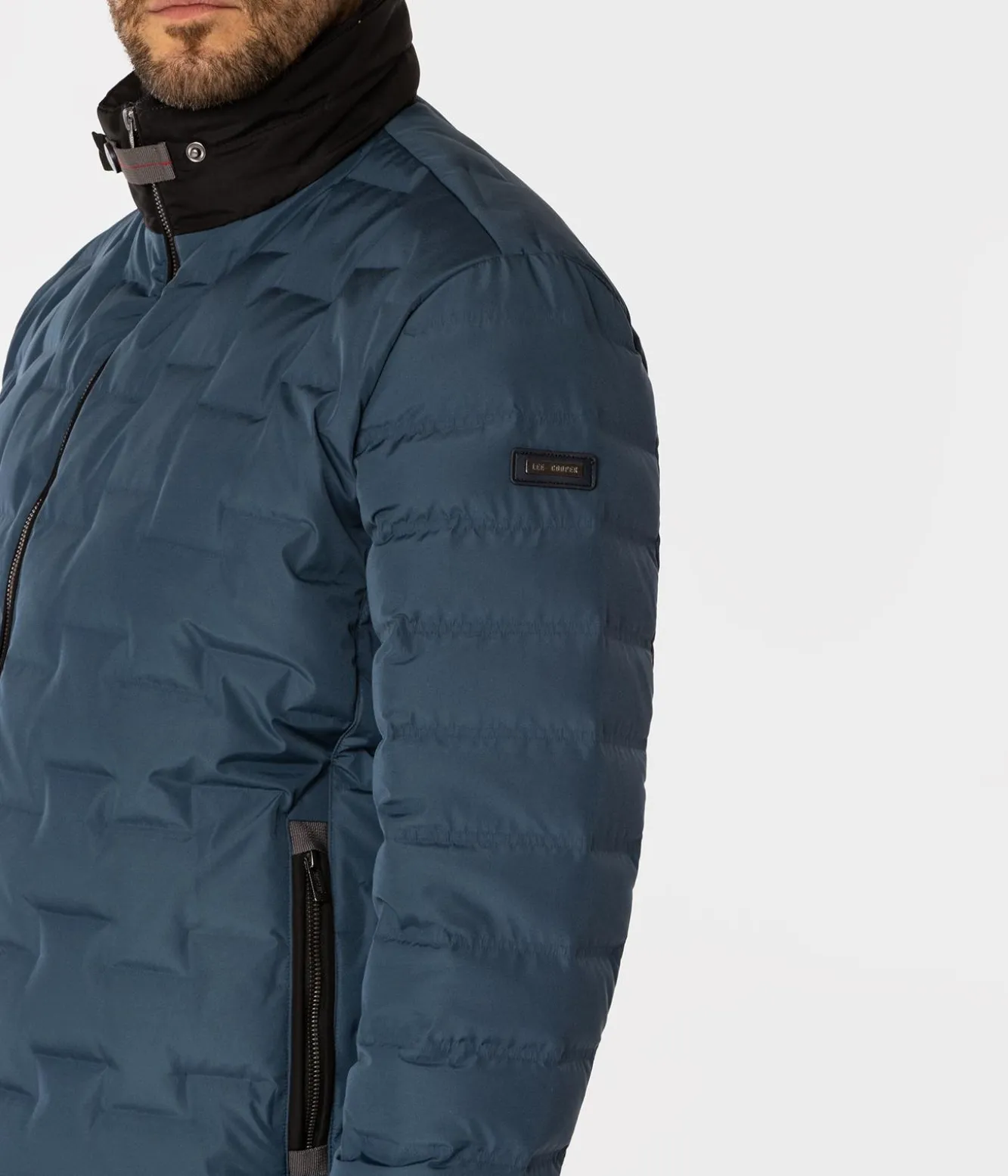 Puchowa pikowana kurtka ARTHUR 7518 INDIAN TEAL