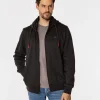 Rozpinana bluza męska z kapturem EMANUEL 9255 DARK GREY MELANGE