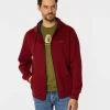 Rozpinana bluza męska z kapturem ZELDON 4305 DARK RED
