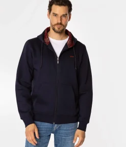 Rozpinana bluza męska z kapturem ALBANO 3010 NAVY BLAZER