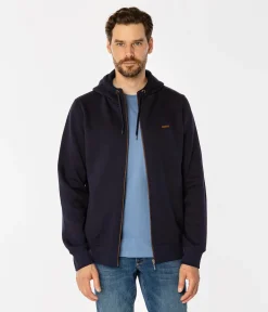 Rozpinana bluza męska z kapturem ZACK 4306 DRESS BLUE