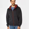 Rozpinana bluza męska z kapturem ALVEN 4303 DARK SHADOW
