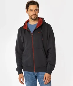 Rozpinana bluza męska z kapturem ALVEN 4303 DARK SHADOW