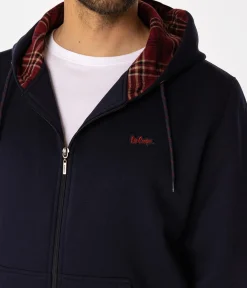 Rozpinana bluza męska z kapturem ALBANO 3010 NAVY BLAZER