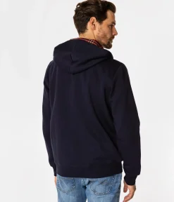 Rozpinana bluza męska z kapturem ALBANO 3010 NAVY BLAZER