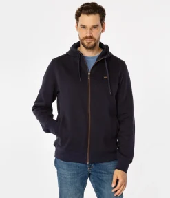 Rozpinana bluza męska z kapturem ZACK 4306 DRESS BLUE