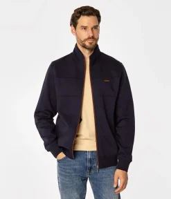 Rozpinana bluza męska ze stójką ZEYNER 4311 NAVY BLAZER