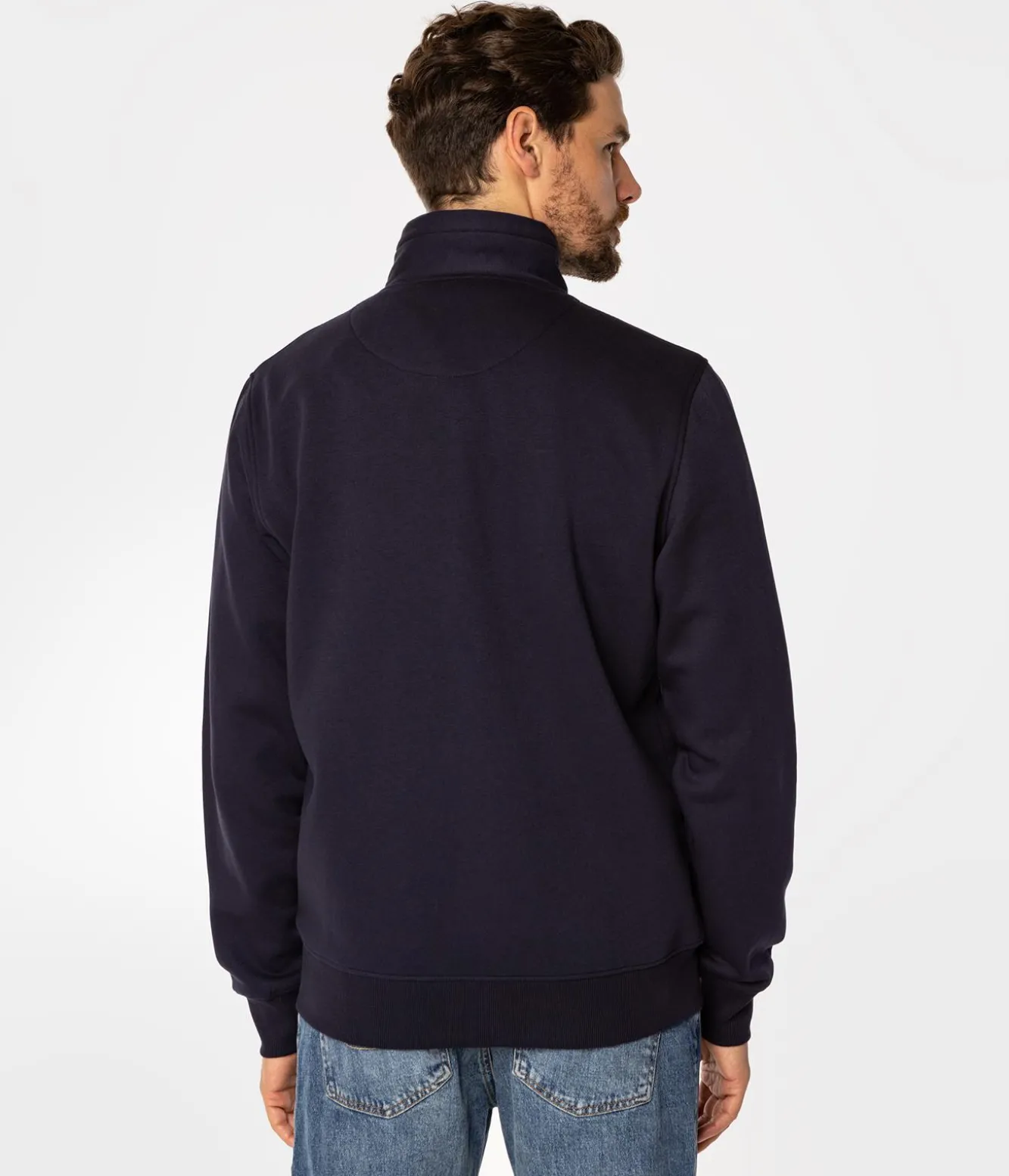 Rozpinana bluza męska ze stójką ZEYNER 4311 NAVY BLAZER