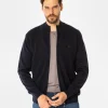 Rozpinany sweter męski ze stójką LEMIR 9103 NAVY BLAZER