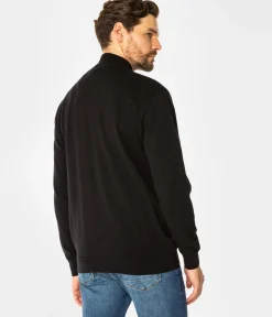 Rozpinany sweter męski ze stójką LEMIR 9103 NAVY BLAZER