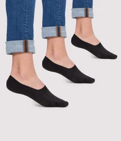 Skarpetki stopki balerinki czarne 3-pak INVSOCKS 1802 BLACK
