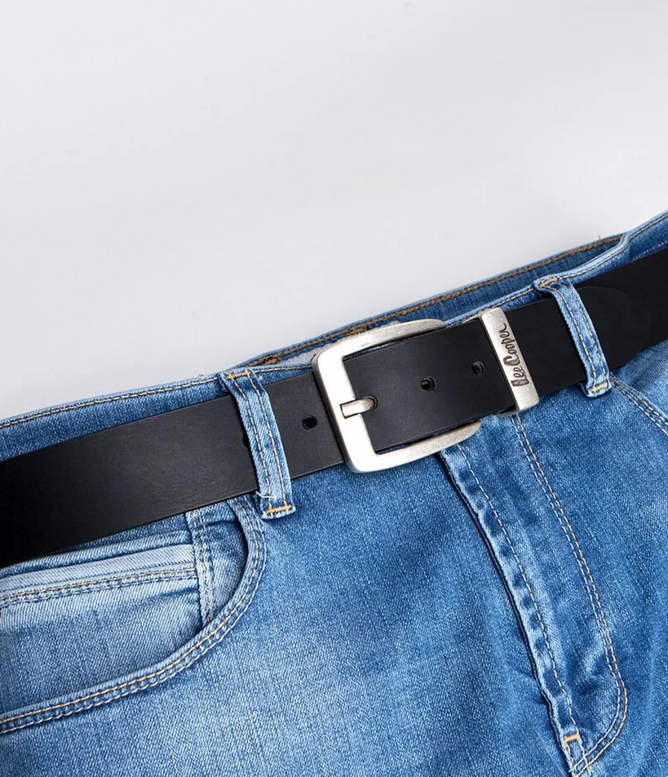 Skórzany pasek LCJ001 BLACK