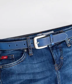 Skórzany pasek LCJ111 BLUE