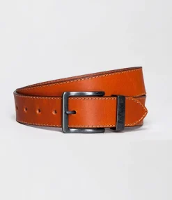 Skórzany pasek LCJ007 BROWN