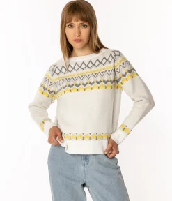 Sweter damski LEANDRA 2053 ECRUE