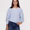 Sweter damski z bawełny organicznej YANA ORGANIC LIGHT BLUE