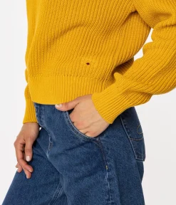 Sweter damski z bawełny organicznej YANA ORGANIC GOLDEN GLOW