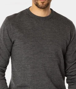 Sweter męski regular z wełną merino LOKI MERA GREY MELANGE