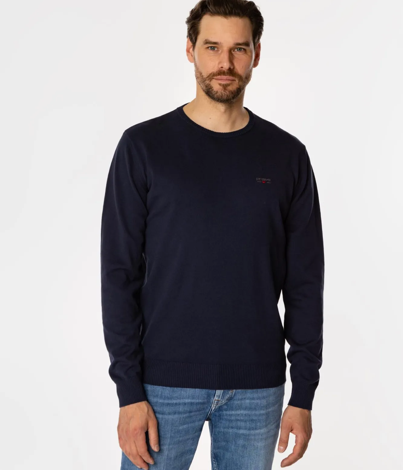 Sweter męski z bawełny organicznej ANDY ORGANIC NAVY